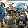 BMW "Bench Mark Works" : Errol & Sean Weaver, proprietors of "Bench Mark Works" , .....  B.M.W.  .... , a custom shop specializing in BMW motorcycle vintage parts and restorations are located in the tiny hamlet of Milford, Ontario, Canada. The featured bike in for engine repairs this week is the original German Army motorcycle c/w sidecar that was used in the 1966-68 television series "The Rat Patrol".  PS: The owner pulled the side-car mounted machine-gun prior to shipping!